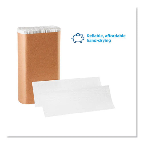 Pacific Blue Basic M-fold Paper Towels, 1-ply, 9.2 X 9.4, White, 250/pack, 16 Packs/carton - Image 3