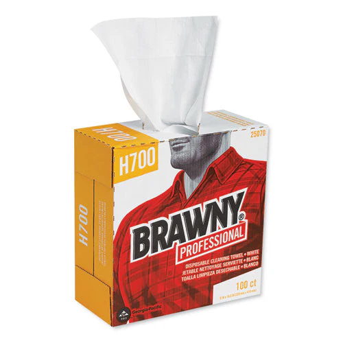 Medium Weight Hef Shop Towels, 9 1/8 X 16 1/2, 100/box, 5 Boxes/carton - Image 1