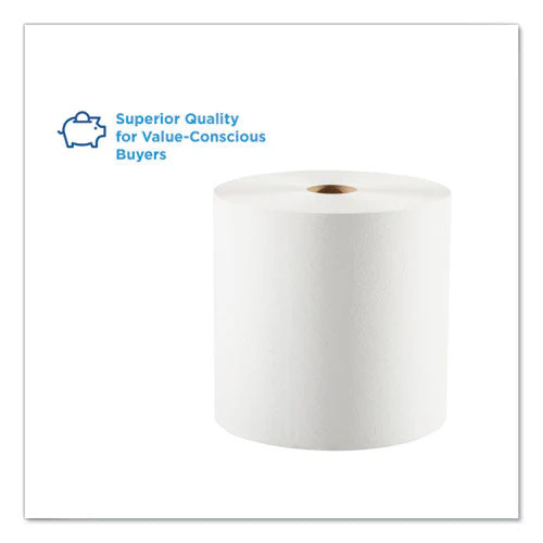 Pacific Blue Basic  Nonperf Paper Towels, 1-ply, 7.78 X 1,000 Ft, White, 6 Rolls/carton - Image 3