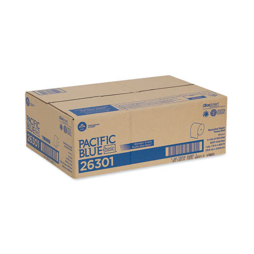 Pacific Blue Basic Nonperforated Paper Towels, 1-ply, 7.78 X 800 Ft, Brown, 6 Rolls/carton - Image 3