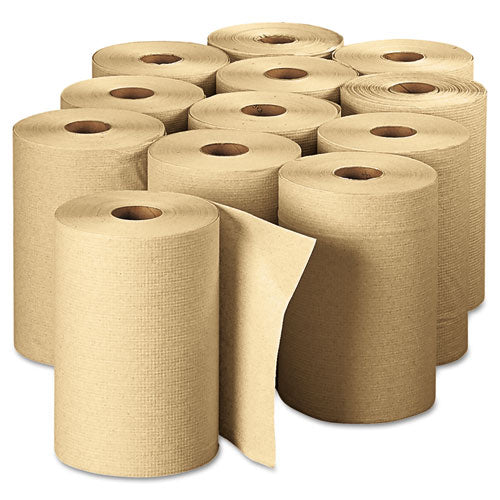 Pacific Blue Basic Nonperforated Paper Towels, 1-ply, 7.88 X 350 Ft, Brown, 12 Rolls/carton - Image 3