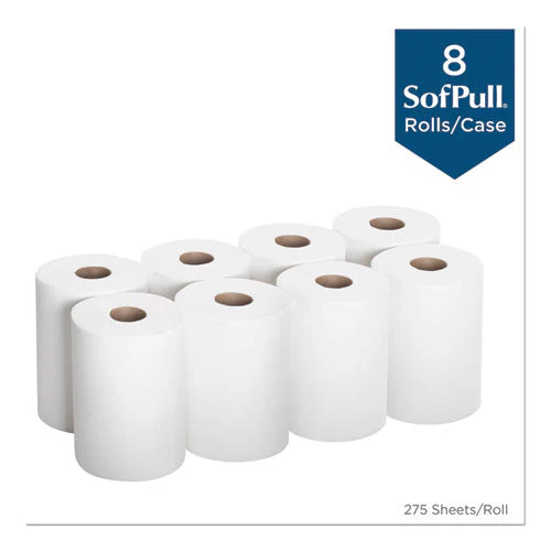 Sofpull Premium Junior Capacity Towel, 1-ply, 7.8 X 14.8, White, 225/roll, 8 Rolls/carton - Image 2