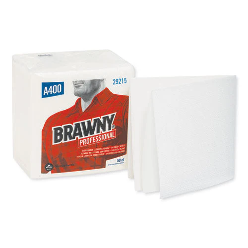 All Purpose Wipers, 13 X 13, White, 50/pack, 16/carton - Image 1