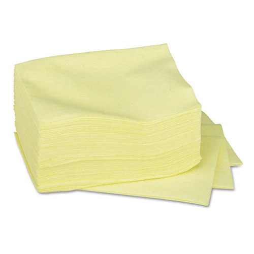 Dusting Cloths Quarterfold, 17 X 24, Unscented, Yellow, 50/pack, 4 Packs/carton - Image 2