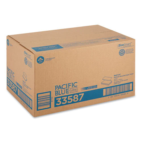 Pacific Blue Ultra Paper Towels, 1-ply, 10.2 X 10.8, White, 220/pack, 10 Packs/carton - Image 2