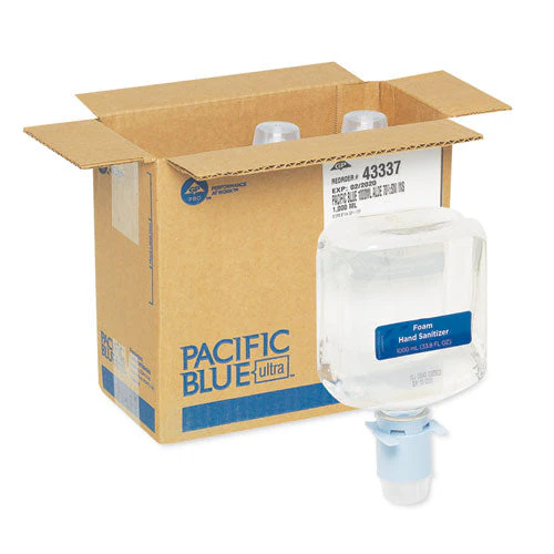 Pacific Blue Ultra Automated Sanitizer Dispenser Refill Foam Hand Sanitizer, 1,000 Ml Bottle, Fragrance-free, 3/carton - Image 1