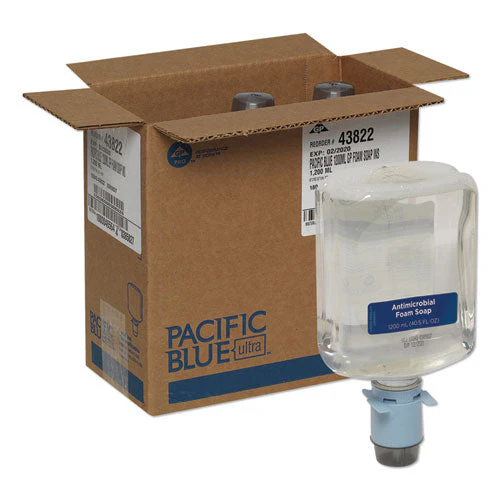 Pacific Blue Ultra Automated Foam Soap Refill, Antimicrobial, E2 Rated, Fragrance-free, 1,200 Ml, 3/carton - Image 2