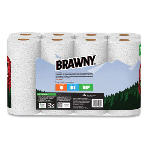 Tear-a-square Perforated Kitchen Double Roll Towels, 2-ply, 11 X 11, White, 120 Sheets/roll, 8 Rolls/pack, 2 Packs/carton - Image 3