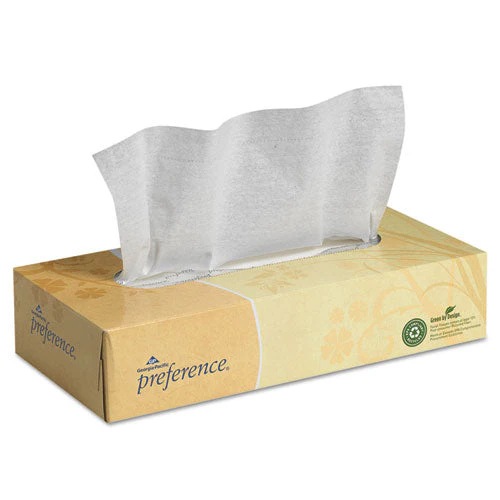 Pacific Blue Select Facial Tissue, 2-ply, White, Flat Box, 100 Sheets/box, 30 Boxes/carton - Image 1