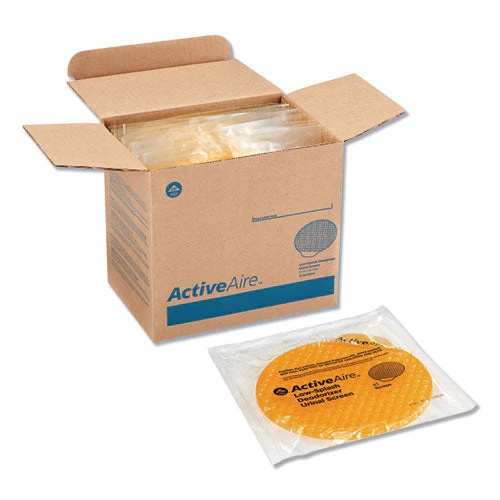 Activeaire Deodorizer Urinal Screen With Side Tab, Sunscape Mango Scent, Orange, 12/carton - Image 1
