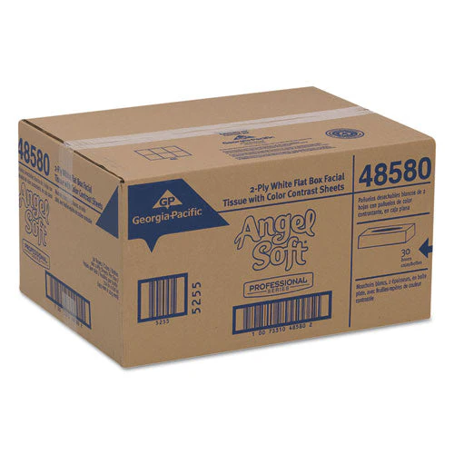 Premium Facial Tissues In Flat Box, 2-ply, White, 100 Sheets, 30 Boxes/carton - Image 3