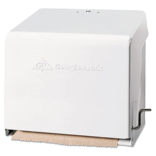 Mark Ii Crank Roll Towel Dispenser, 10.75 X 8.5 X 10.6, White - Image 1