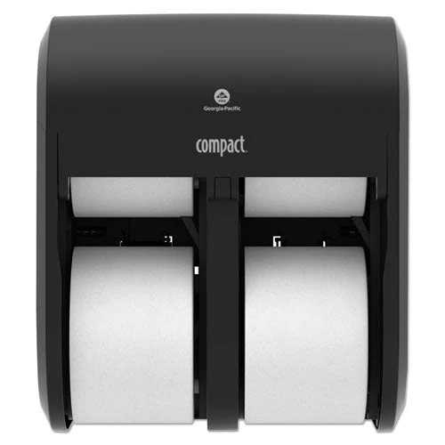 Compact Quad Vertical 4-roll Coreless Dispenser, 11.75 X 6.9 X 13.25, Black - Image 1