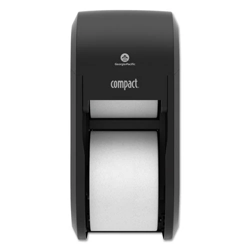 Compact Vertical 2-roll Coreless Tissue Dispenser, 14.06 X 6.69 X 8.19, Black - Image 1