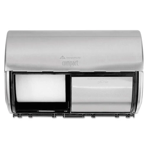 Compact Coreless Side-by-side 2-roll Dispenser, 10.13 X 6.75 X 7.13, Stainless Steel - Image 1