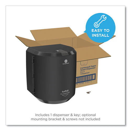 Sofpull Centerpull Hand Towel Dispenser, 9.63 X 8.88 X 10.94, Black - Image 3