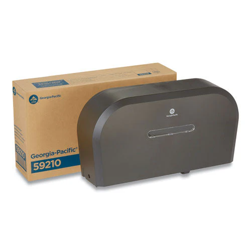 Jumbo Jr. Bathroom Tissue Dispenser, Double Roll, 22.1 X 4.8 X 12.1, Black - Image 2