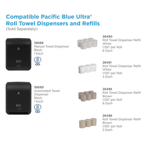 Pacific Blue Ultra Paper Towel Dispenser, Mechanical, 12.9 X 9 X 16.8, Black - Image 3