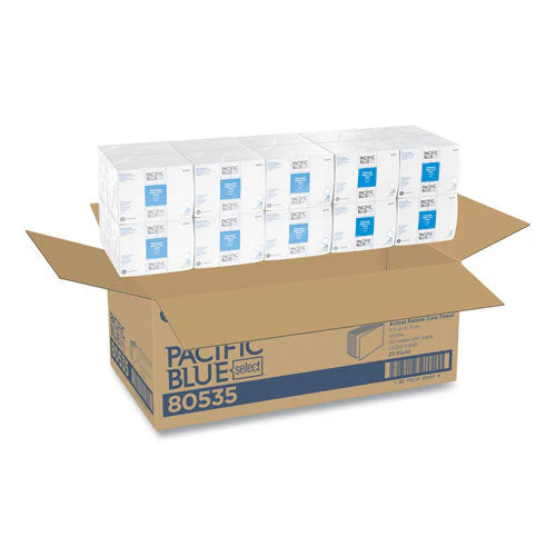 Pacific Blue Select Disposable Patient Care Washcloths, 1-ply, 9.5 X 13, Unscented, White, 50/pack, 20 Packs/carton - Image 2