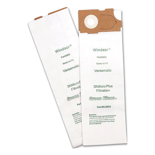 Replacement Vacuum Bags, Fits Allstar Javelin/triple S Prosense Ii/windsor Versamatic, 10/pack - Image 1