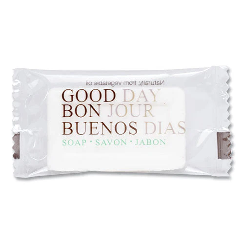 Amenity Bar Soap, Pleasant Scent, # 1/2, Individually Wrapped Bar, 1,000/carton - Image 1