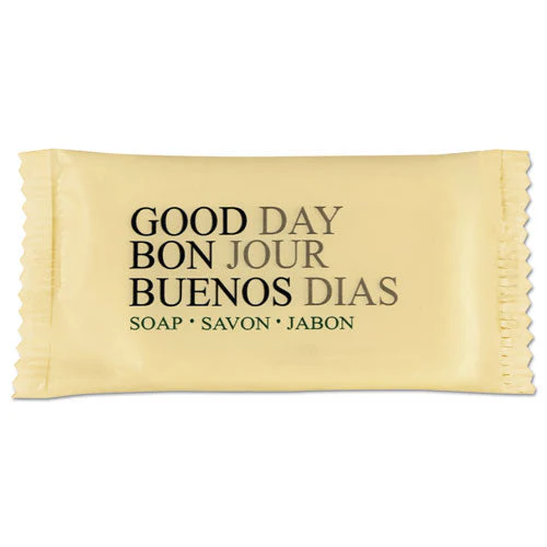 Amenity Bar Soap, Pleasant Scent, # 3/4 Individually Wrapped Bar, 1,000 /carton - Image 1