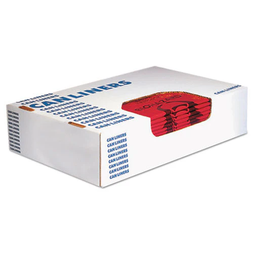 Healthcare Biohazard Printed Can Liners, 8-10 Gal, 1.3 Mil, 24" X 23", Red, 500/carton - Image 1