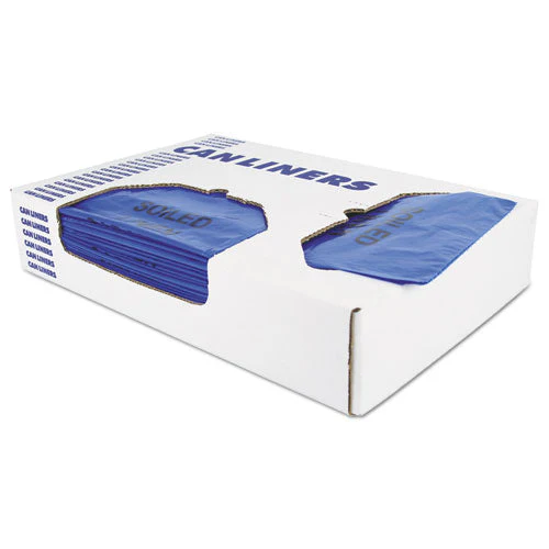 Healthcare Biohazard Printed Can Liners, 20-30 Gal, 1.3 Mil, 30" X 43", Blue, 200/carton - Image 1