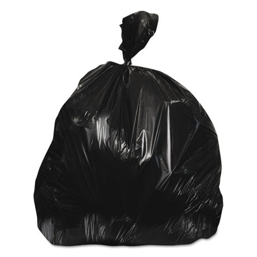 Linear Low-density Can Liners, 45 Gal, 0.7 Mil, 40" X 46", Black, 250/carton - Image 1