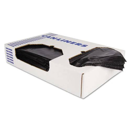Linear Low-density Can Liners, 10 Gal, 0.9 Mil, 24" X 23", Black, 500/carton - Image 2
