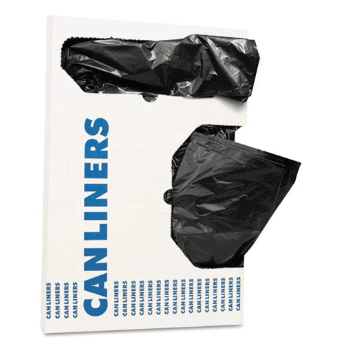 Linear Low Density Can Liners With Accufit Sizing, 16 Gal, 1 Mil, 24" X 32", Black, 250/carton - Image 1
