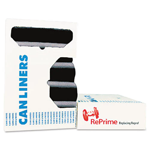 Linear Low Density Can Liners With Accufit Sizing, 32 Gal, 0.9 Mil, 33" X 44", Black, 20 Bags/roll, 5 Rolls/carton - Image 1