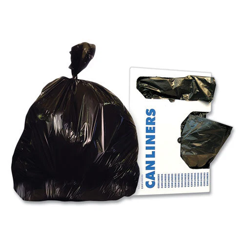 Linear Low-density Can Liners, 65 Gal, 1.5 Mil, 43" X 60", Black, 100/carton - Image 2