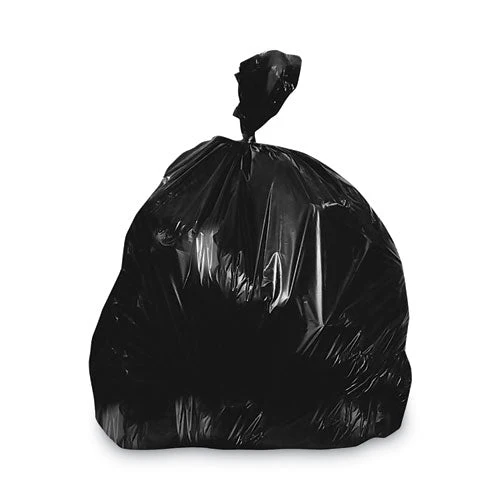 Linear Low-density Can Liners, 90-96 Gal, 2 Mil, 57 X 75, Black, 50/carton - Image 1