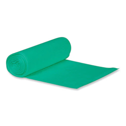 Eco Blend Max Can Liners, 60 Gal, 0.8 Mil, 38" X 58", Green, 20 Bags/roll, 5 Rolls/carton - Image 1