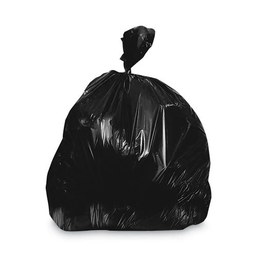 Linear Low-density Can Liners, 40-45 Gal, 1.5 Mil, 40 X 46, Black, 125/carton - Image 1