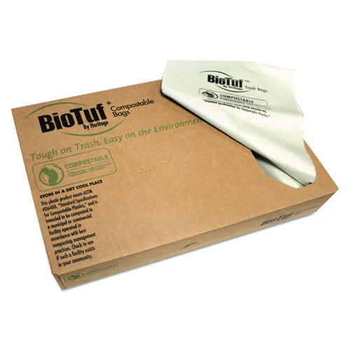 Biotuf Can Liner, 13 Gal, 1 Mil, 24" X 32", Green, 200/carton - Image 1