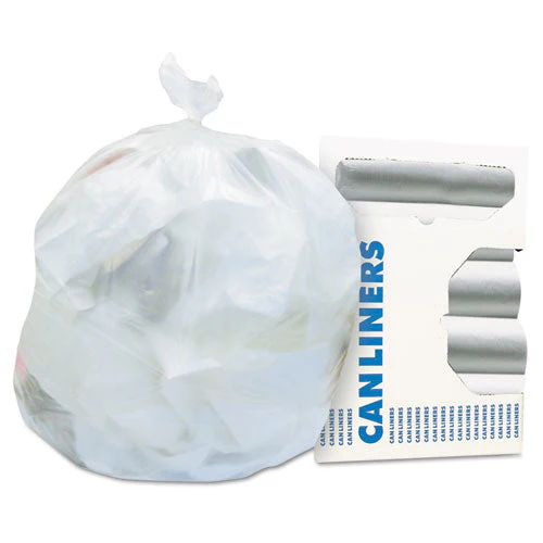 High-density Waste Can Liners, 7 Gal, 6 Mic, 22" X 20", Natural, 2,000/carton - Image 1