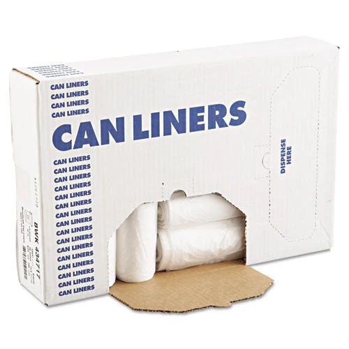 High-density Can Liners With Accufit Sizing, 23 Gal, 14 Mic, 29" X 45", Natural, 25 Bags/roll, 10 Rolls/carton - Image 1