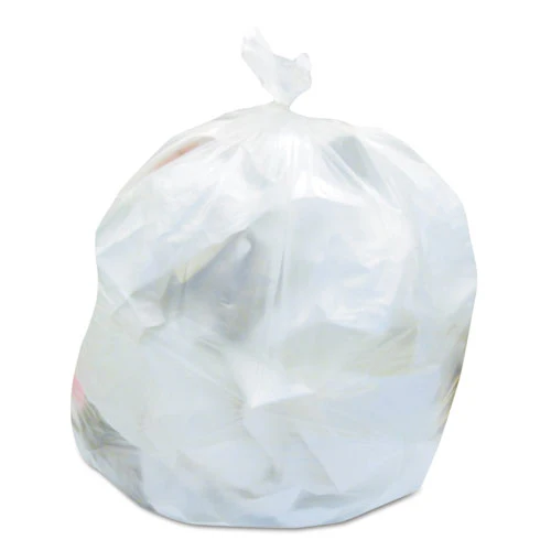 High-density Waste Can Liners, 30 Gal, 8 Mic, 30" X 37", Natural, 25 Bags/roll, 20 Rolls/carton - Image 1