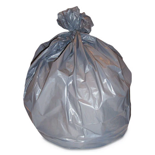 High-density Waste Can Liners, 60 Gal, 22 Mic, 38" X 60", Silver, 150/carton - Image 1