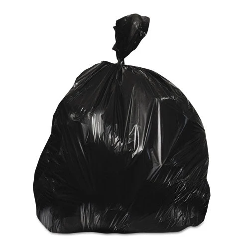 High-density Waste Can Liners, 45 Gal, 22 Mic, 40" X 48", Black, 150/carton - Image 1