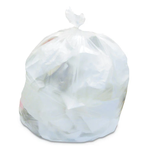 High-density Waste Can Liners, 45 Gal, 22 Mic, 40" X 48", Natural, 25 Bags/roll, 6 Rolls/carton - Image 1