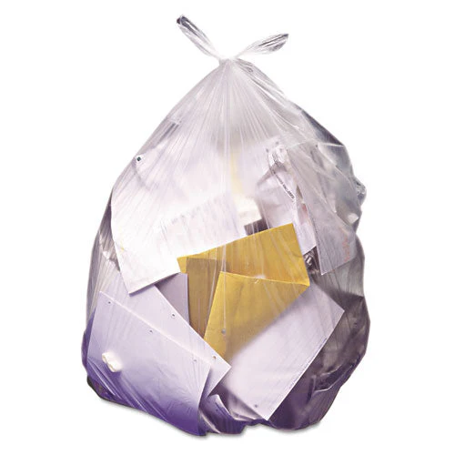 High-density Waste Can Liners, 56 Gal, 22 Mic, 43" X 48", Natural, 25 Bags/roll, 6 Rolls/carton - Image 1