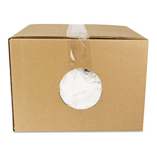 New Bleached White T-shirt Rags, 25 Pounds/bag - Image 1