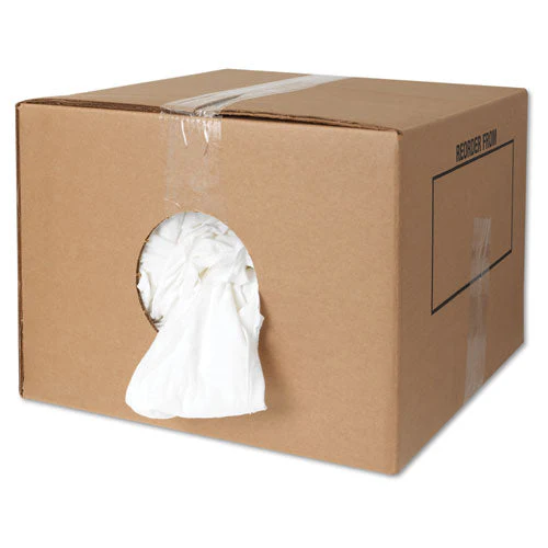 New Bleached White T-shirt Rags, 25 Pounds/bag - Image 2