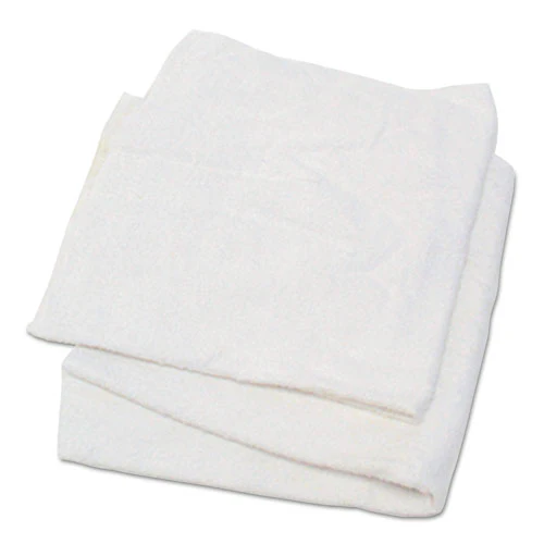 Woven Terry Rags, White, 15 X 17, 25 Lb/carton - Image 1