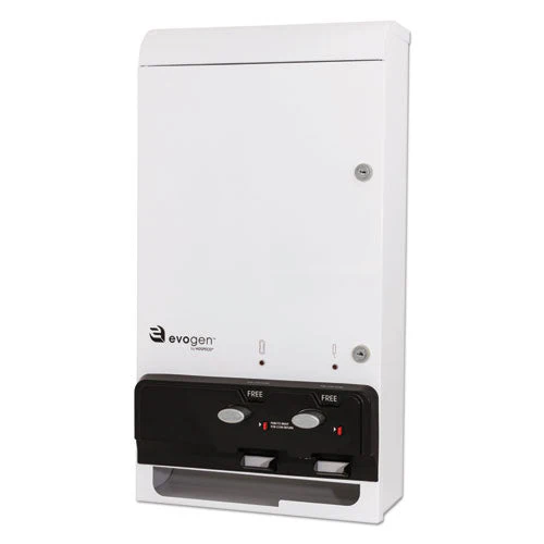 Evogen Feminine Hygiene Dispenser, Metal, 14 X 7.75 X 26.25, White/black - Image 1
