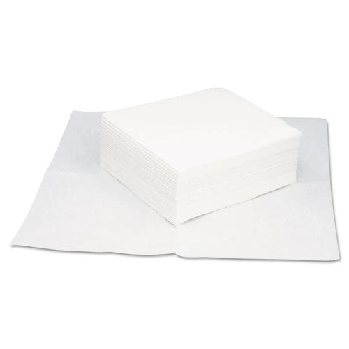 Taskbrand Grease And Oil Wipers, Quarterfold, 12 X 13.25, White, 50/pack, 16 Packs/carton - Image 1