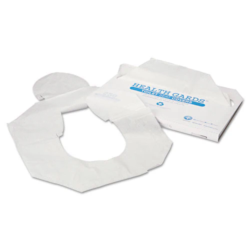 Health Gards Toilet Seat Covers, Half-fold, 14.25 X 16.5, White, 250/pack, 4 Packs/carton - Image 1